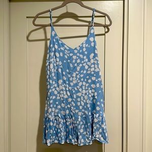Skylar+Madison blue spotted mini dress size: large